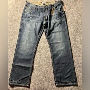 ECKO UNLTD Mens Jeans 40X32 SLIM STRAIGHT FIT Medium Wash Blue Denim Cowboy NWT